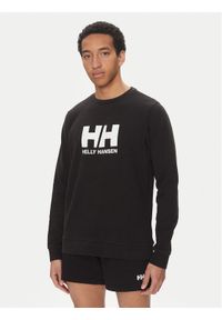 Helly Hansen Bluza Logo Crew 30395 Czarny Regular Fit. Kolor: czarny. Materiał: bawełna