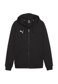 Puma - Męska Bluza Z Kapturem Team Goal Casual Full Zip. Typ kołnierza: kaptur. Kolor: czarny
