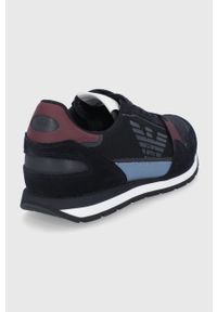 Emporio Armani Buty kolor granatowy. Nosek buta: okrągły. Zapięcie: sznurówki. Kolor: niebieski. Materiał: guma #2