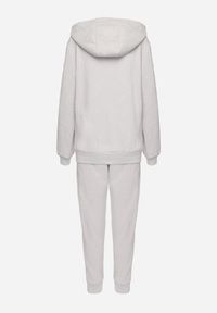 Born2be - Szary Komplet Dresowy Bluza z Kapturem i Joggery Rerialda. Kolor: szary. Materiał: dresówka #4