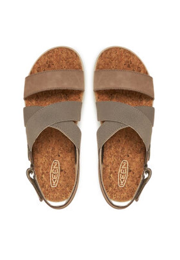 keen - Keen Sandały Elle Criss Cross 1028630 Szary. Kolor: szary. Materiał: nubuk, skóra