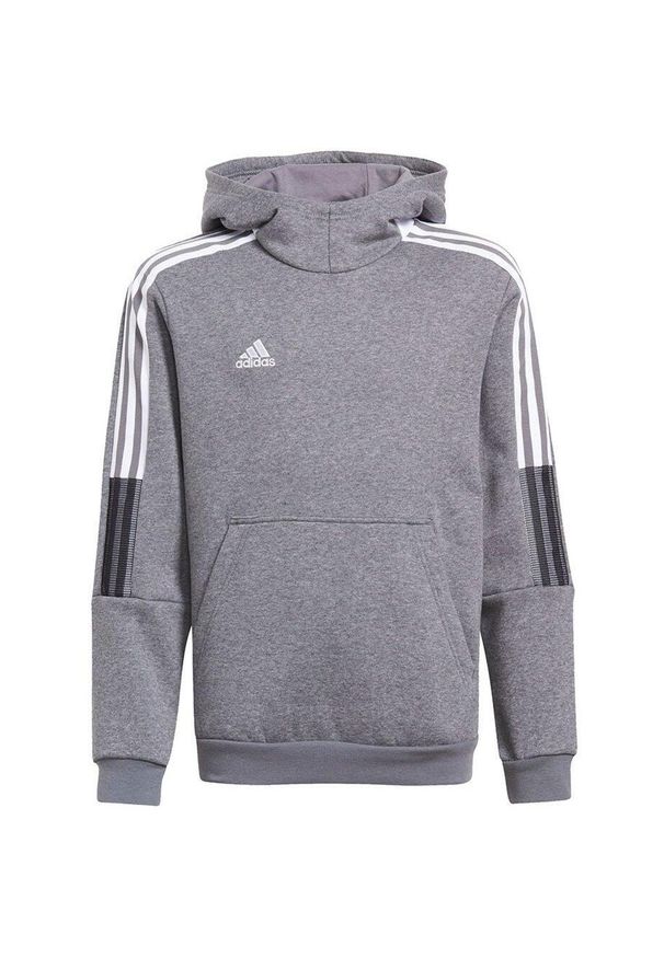 Adidas - Bluza dla dzieci adidas Tiro 21 Sweat Hoody. Kolor: szary