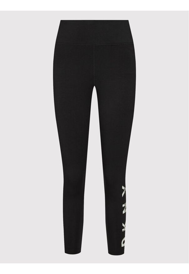 DKNY Sport Legginsy DPPP1223 Czarny Slim Fit. Kolor: czarny. Materiał: bawełna. Styl: sportowy