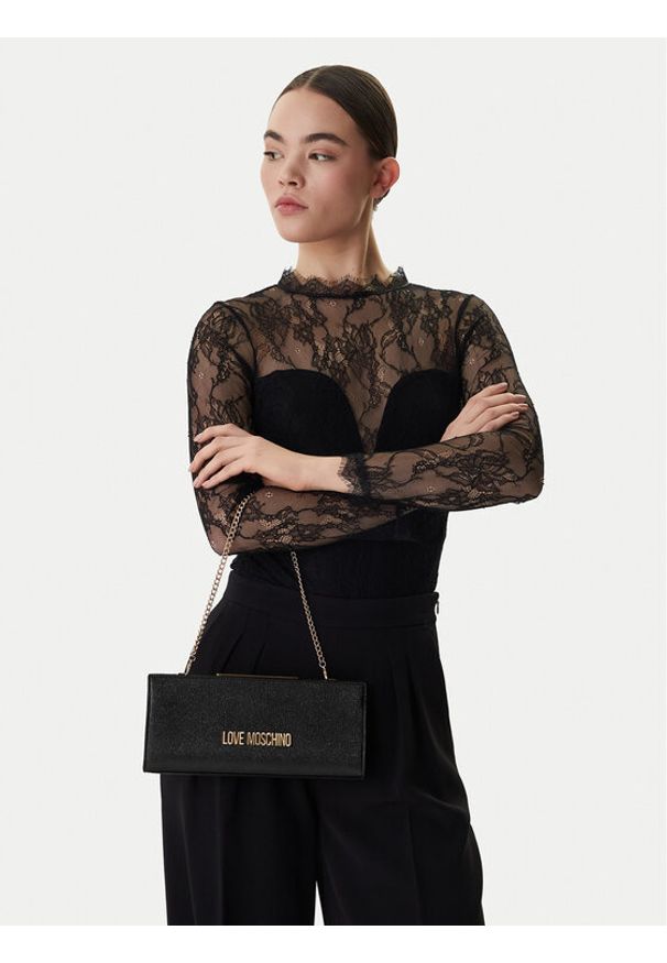 Love Moschino - LOVE MOSCHINO Torebka JC4144PP1OLS0000 Czarny. Kolor: czarny. Materiał: skórzane