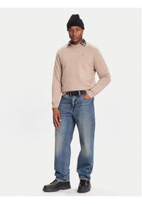 Tommy Jeans Bluza DM0DM20741 Beżowy Regular Fit. Kolor: beżowy. Materiał: syntetyk, bawełna #5