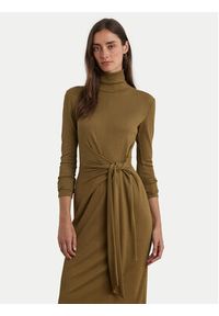 Lauren Ralph Lauren - LAUREN RALPH LAUREN Sukienka codzienna 250918980005 Brązowy Slim Fit. Okazja: na co dzień. Kolor: brązowy. Materiał: bawełna. Typ sukienki: proste. Styl: casual #4
