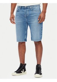 Pepe Jeans Szorty jeansowe PM801079 Niebieski Loose Fit. Kolor: niebieski. Materiał: bawełna