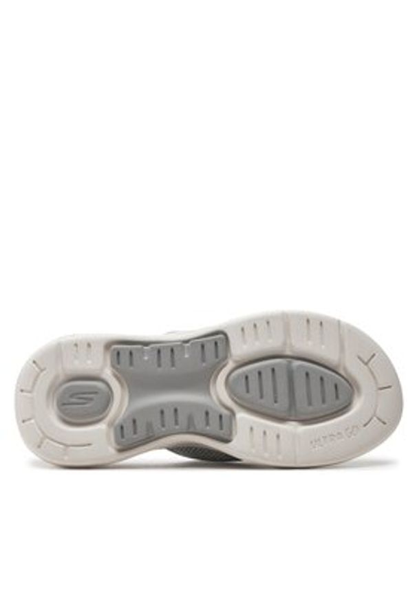 skechers - Skechers Klapki Go Walk Arch Fit Sandal-Joyful 140274/GRY Szary. Kolor: szary. Materiał: materiał