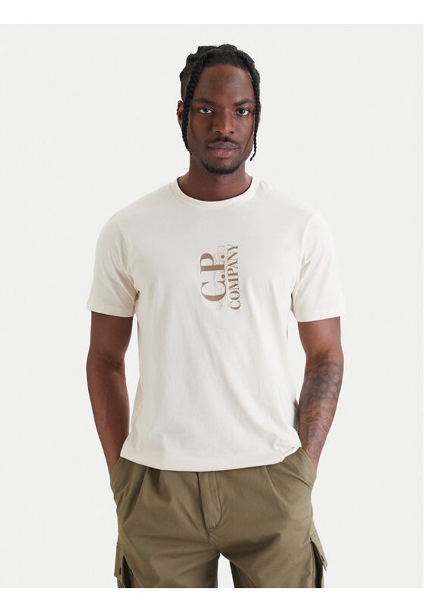 C.P. Company T-Shirt 20CMTS084A005100W Żółty Regular Fit. Kolor: żółty. Materiał: bawełna