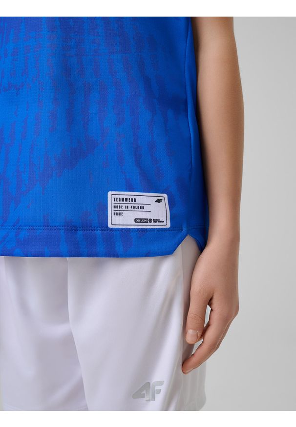 4f - 4F Koszulka meczowa replika wyjazdowa z sezonu 2025/26 dziecięca 4F x VBW Arka Gdynia - niebieski 110/116. Kolor: wielokolorowy. Materiał: materiał. Wzór: nadruk. Sezon: lato