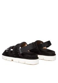 Mou Sandały New Bio Sandal SW461001A Czarny. Kolor: czarny. Materiał: zamsz, skóra #4
