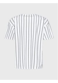 Karl Kani T-Shirt Small Signature Heavy Jersey Pinstripe 6037301 Biały Relaxed Fit. Kolor: biały. Materiał: jersey, bawełna