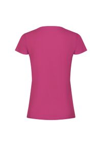 FRUIT OF THE LOOM - Oryginalna Koszulka Damska. Kolor: różowy. Sport: turystyka piesza