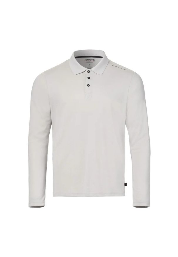 Koszulka polo z długim rękawem przeciwdziałająca promieniom UV Musto Evo Crew. Typ kołnierza: polo. Kolor: szary. Materiał: skóra. Długość rękawa: długi rękaw. Długość: długie