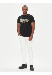 Versace Jeans Couture T-Shirt 78GAHC05 Czarny Regular Fit. Kolor: czarny. Materiał: bawełna #3