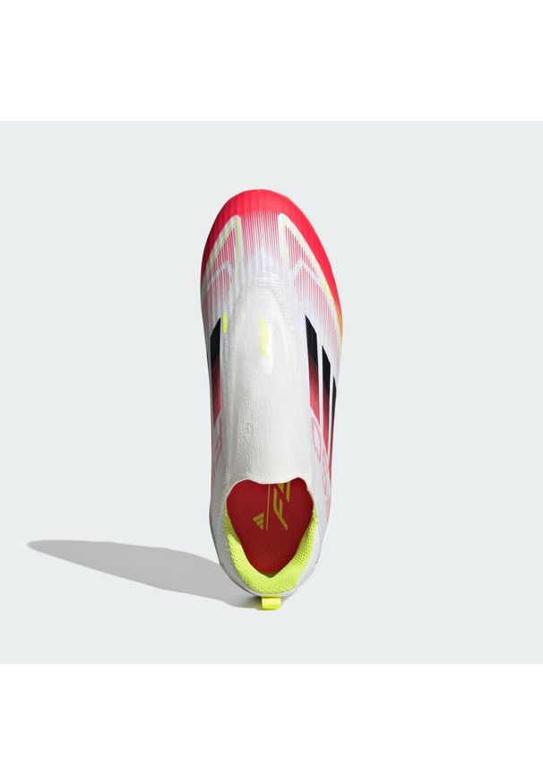 Adidas - Buty F50 League Laceless FG/MG Kids. Kolor: czarny, biały, wielokolorowy, żółty. Sport: piłka nożna