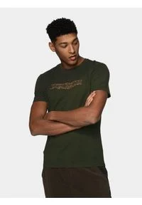 4f - T-shirt męski. Kolor: brązowy, oliwkowy, wielokolorowy. Materiał: bawełna, dzianina #1