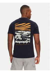 Napapijri T-Shirt S-Vignoni NP0A4ILX Granatowy Regular Fit. Kolor: niebieski. Materiał: bawełna #5