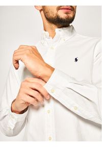 Polo Ralph Lauren Koszula Bsr 710772290 Biały Custom Fit. Typ kołnierza: polo. Kolor: biały. Materiał: bawełna