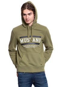 Mustang - MUSTANG BLUZA Bennet H Logo BURNT OLIVE 1008008 6358. Typ kołnierza: kaptur #5