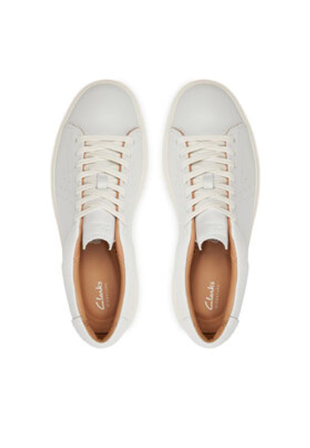 Clarks Sneakersy Craft Swift 26176134 Biały. Kolor: biały. Materiał: skóra