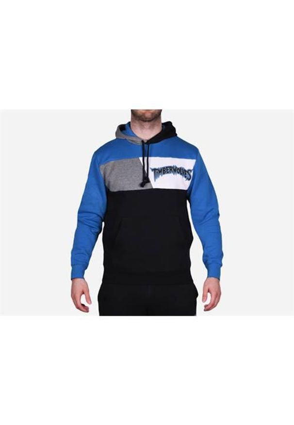 Bluza sportowa męska Mitchell & Ness Minnesota Timberwolves. Typ kołnierza: kaptur. Kolor: czarny, niebieski, wielokolorowy