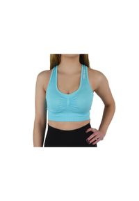 Gym Hero - Biustonosz sportowy damski GymHero Miami Cute Bra. Kolor: niebieski. Materiał: poliamid, elastan. Sport: fitness