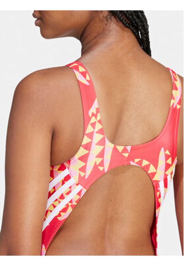 Adidas - adidas Strój kąpielowy FARM Rio 3-Stripes IT8584 Różowy. Kolor: różowy. Materiał: syntetyk