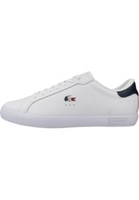 Tenisówki Lacoste Model Powercourt Kolor Biały. Kolor: biały. Materiał: tkanina, skóra