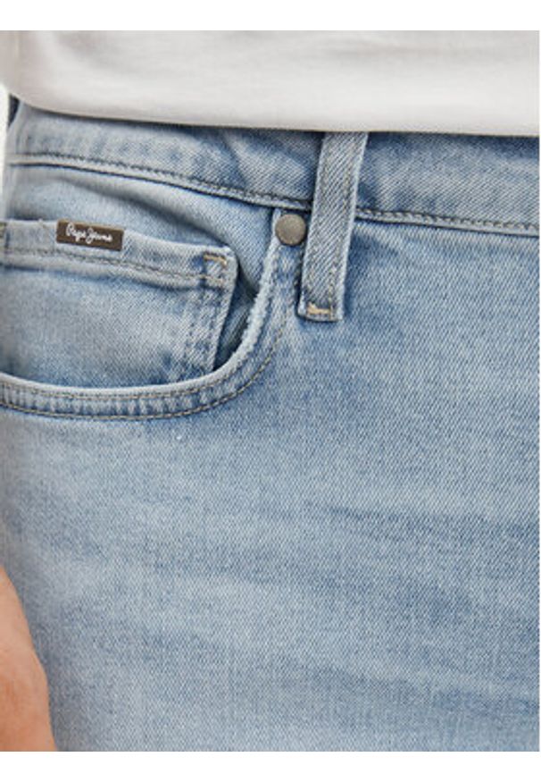 Pepe Jeans Jeansy PM207388 Niebieski Slim Fit. Kolor: niebieski