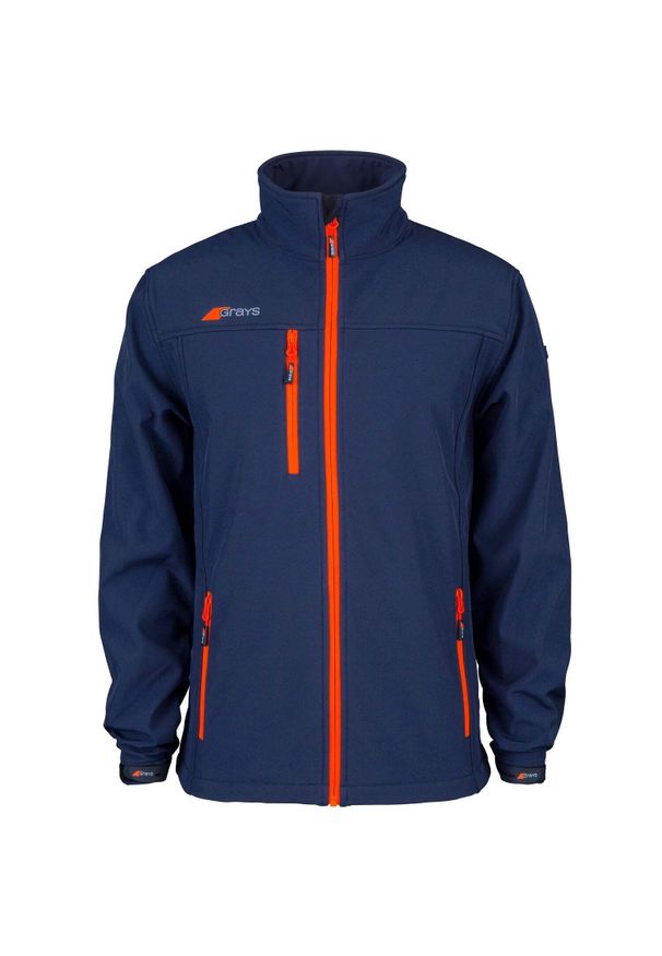 GRAYS - Dziewczęca kurtka softshellowa Grays Hockey Radius. Kolor: niebieski