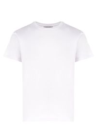 Born2be - Biały T-shirt Elagio. Okazja: na co dzień. Kolor: biały. Materiał: tkanina, bawełna. Długość: krótkie. Wzór: gładki. Styl: klasyczny, casual #5