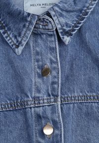 Born2be - Niebieska Bawełniana Kurtka Jeansowa o Koszulowym Kroju z Kieszeniami Senryss. Okazja: na co dzień. Kolor: niebieski. Materiał: jeans, bawełna. Styl: casual #2