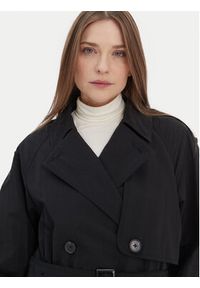 TOMMY HILFIGER - Tommy Hilfiger Trencz WW0WW45632 Czarny Oversize. Kolor: czarny. Materiał: syntetyk #7