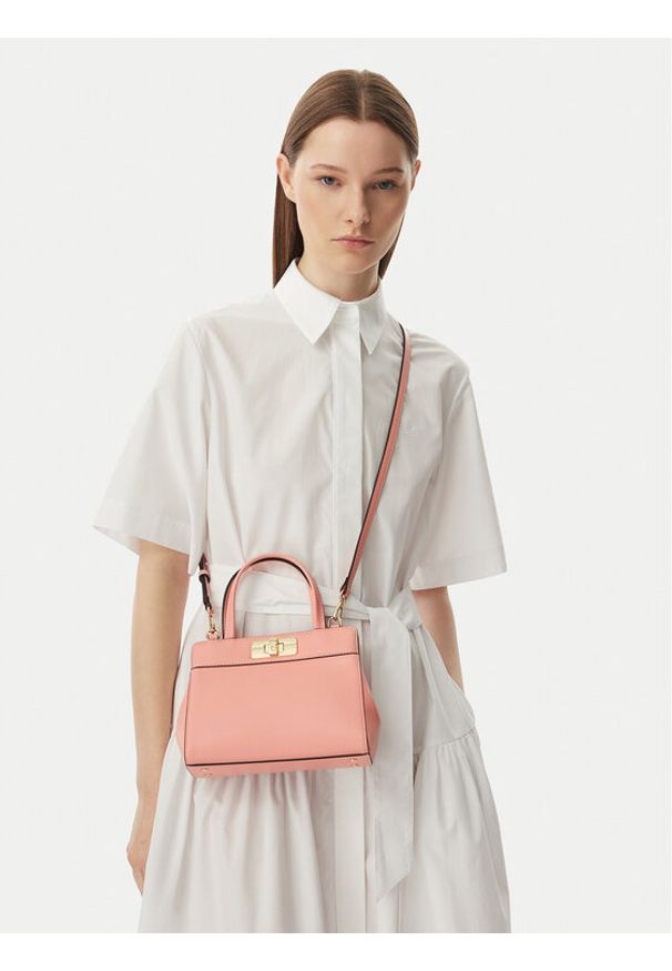 TOMMY HILFIGER - Tommy Hilfiger Torebka Th Modern Mini Satchel AW0AW18726 Różowy jasny. Kolor: różowy. Materiał: skórzane