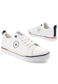 Big-Star - Białe Trampki Big Star Sportowe Obuwie Męskie. Kolor: biały. Materiał: skóra ekologiczna, jeans. Sezon: lato. Styl: sportowy