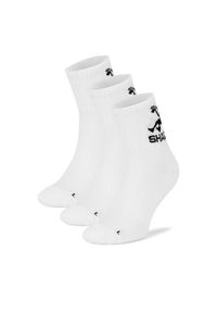 Shaq Zestaw 3 par niskich skarpet unisex SHQ-MB-002-AW24 Biały. Kolor: biały. Materiał: syntetyk