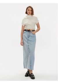 Gina Tricot Spódnica jeansowa 21426 Niebieski Regular Fit. Kolor: niebieski. Materiał: bawełna #6