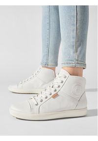 ecco - ECCO Sneakersy Soft 7 Ladies 430023 01007 Biały. Kolor: biały. Materiał: skóra #5