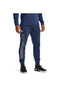 Spodnie Under Armour UA Pjt Rock, Mężczyźni. Kolor: niebieski. Materiał: materiał, bawełna