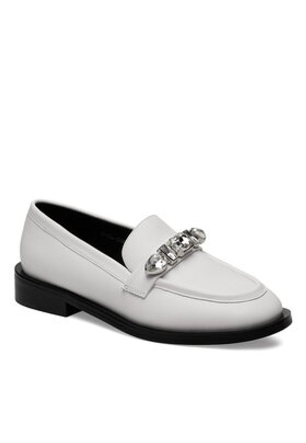 Eva Minge Loafersy WGA3289-1Z Biały. Kolor: biały. Materiał: skóra