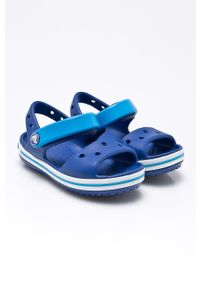 Crocs - Sandały dziecięce. Zapięcie: rzepy. Kolor: niebieski. Materiał: syntetyk, materiał, guma. Wzór: gładki #3