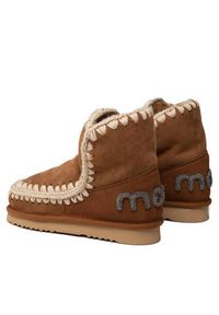 Mou Śniegowce Eskimo 18 Glitter Logo MU.FW101050A Brązowy. Kolor: brązowy. Materiał: skóra #9