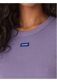 Hugo - HUGO T-Shirt Easy 50523924 Fioletowy Slim Fit. Kolor: fioletowy. Materiał: bawełna #4