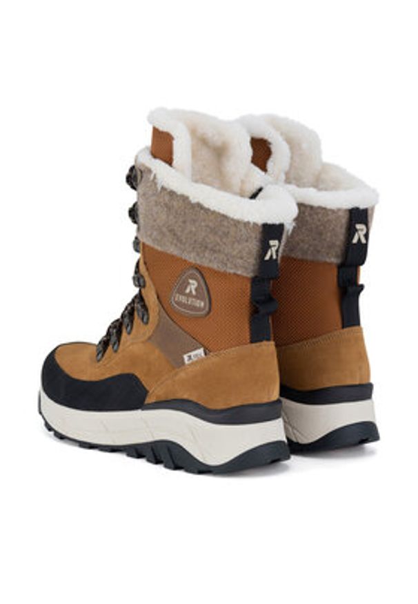 Rieker Revolution Lifestyle Botki W0066-22 Brązowy. Kolor: brązowy. Materiał: zamsz, skóra