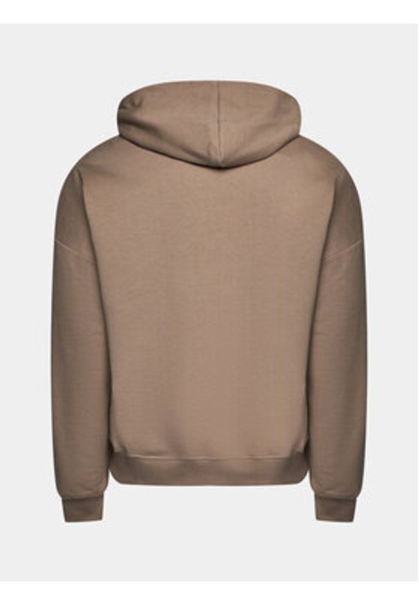 Mindout Bluza Globe Brązowy Boxy Fit. Kolor: brązowy. Materiał: bawełna