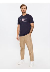 GANT - Gant T-Shirt Reg Archive Shield Ss 2003199 Granatowy Regular Fit. Kolor: niebieski. Materiał: bawełna #2