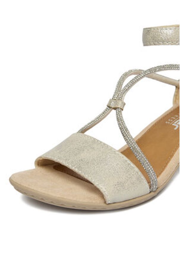 Rieker Sandały CEO-64654-40 Srebrny. Kolor: srebrny. Materiał: skóra