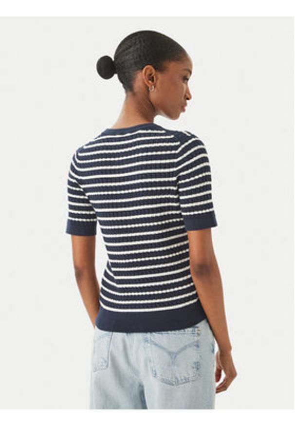 TOMMY HILFIGER - Tommy Hilfiger Sweter WW0WW49613 Granatowy Slim Fit. Kolor: niebieski. Materiał: bawełna