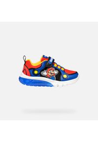 Buty dziecięce Geox Ciberdron. Kolor: czerwony, niebieski, wielokolorowy. Sport: turystyka piesza